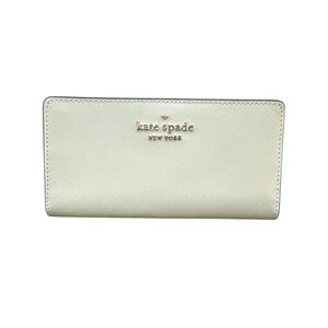 Kate Spade Lemon Fond Saffiano Leather Large Slim Wallet NWOT